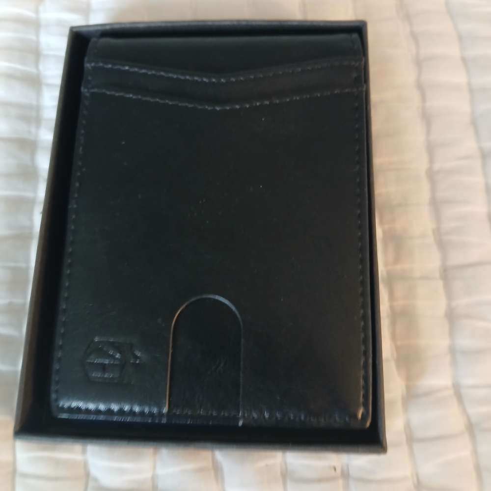 Zitahli Black Leather Men's Wallet, Leather Bifold New In Box